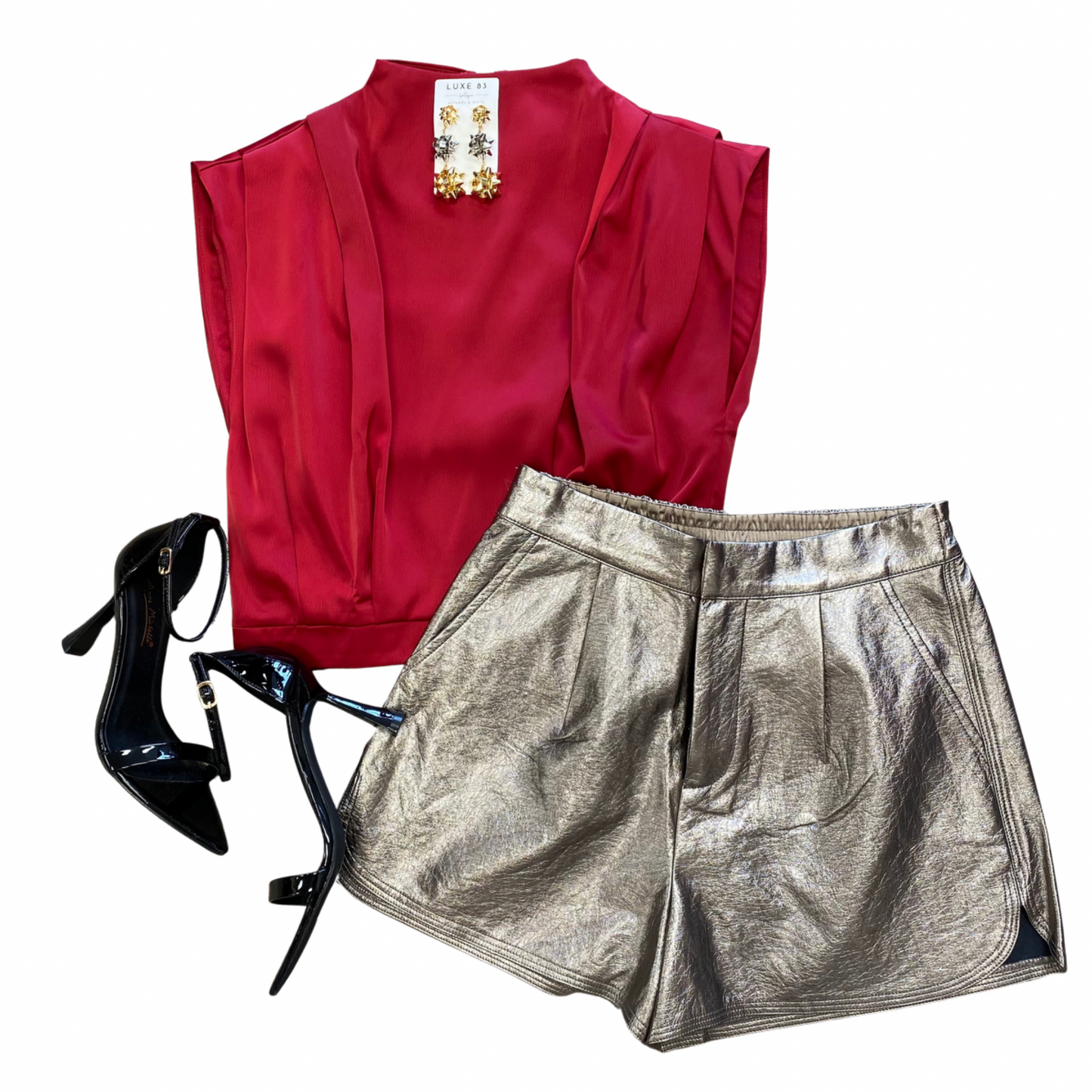 Metallic Holiday Shorts