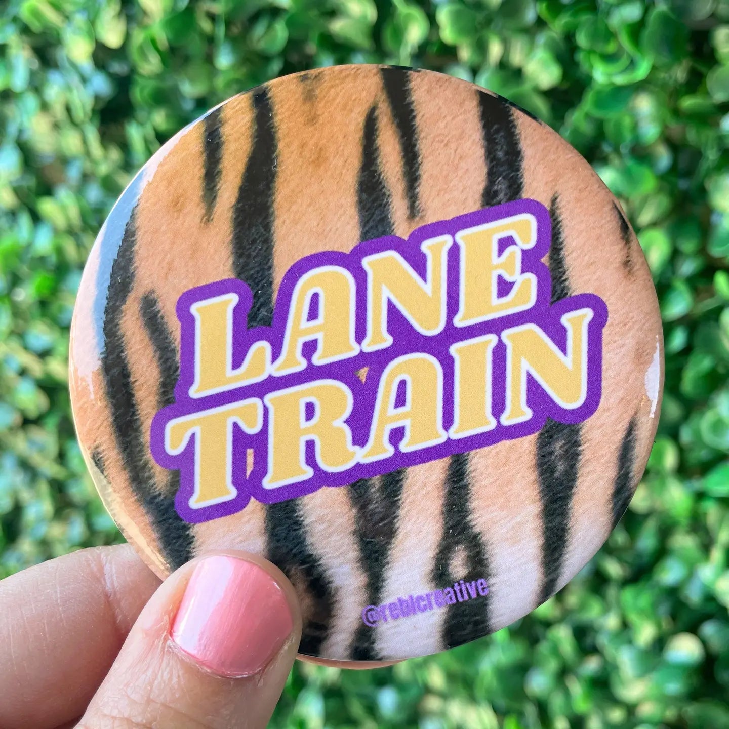 LANE TRAIN Tiger Stripe Button