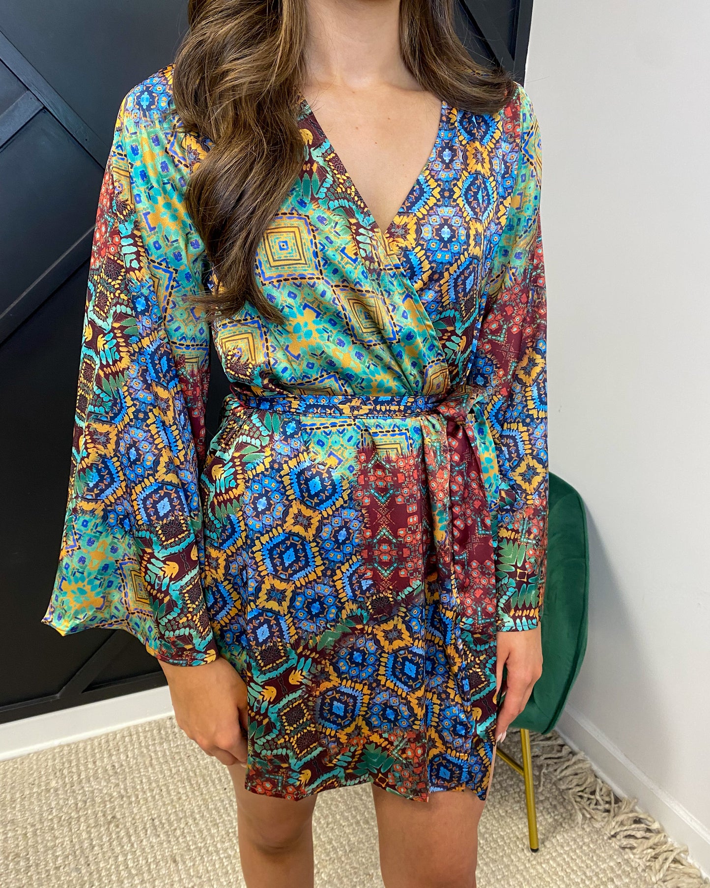 Fall Nights Wrap Dress