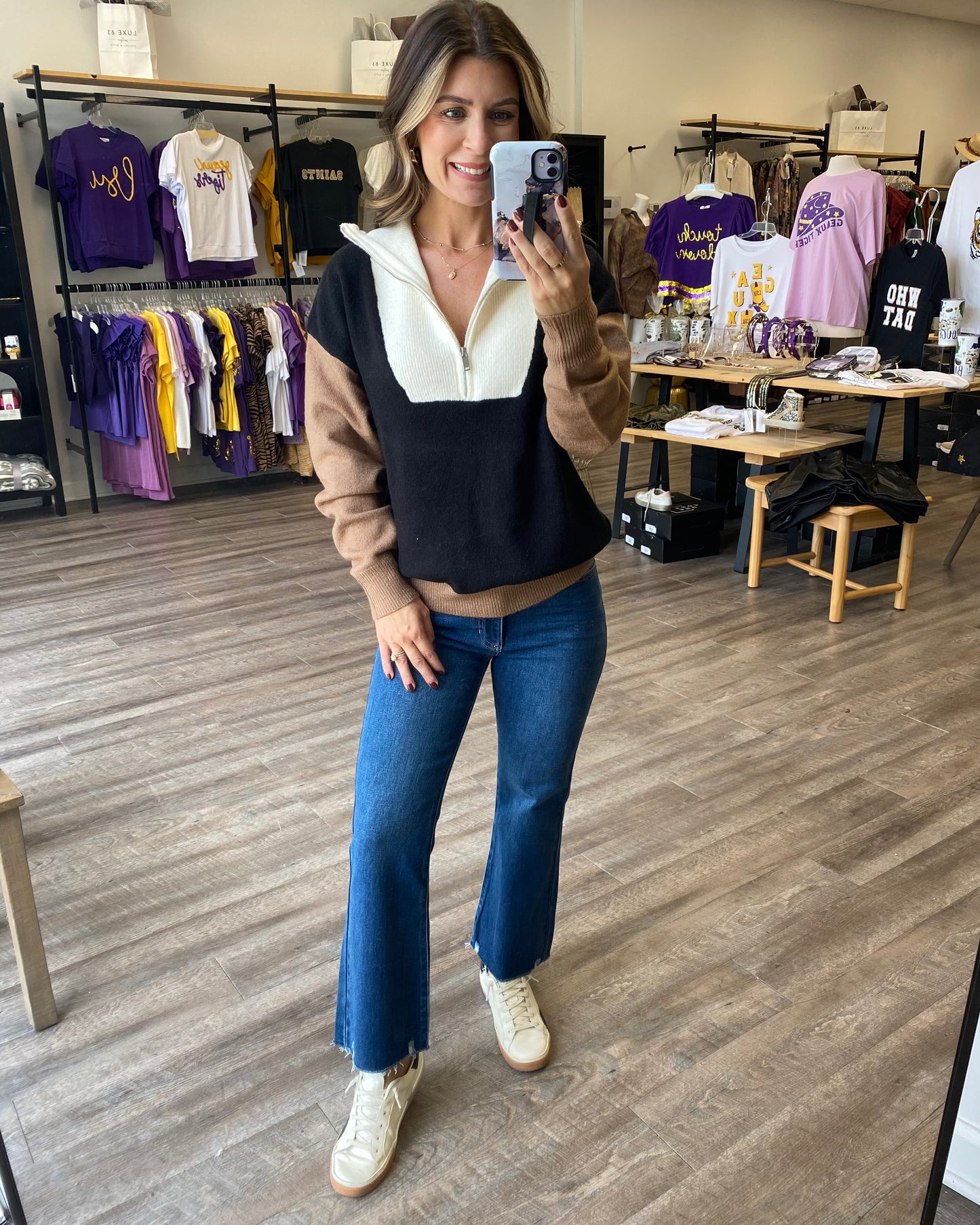 Colorblock Prep Sweater