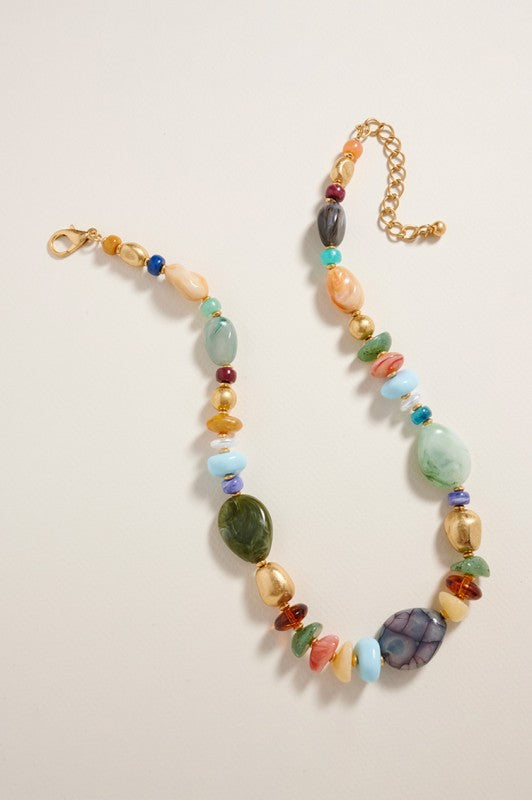 Beaded Necklace - GREEN