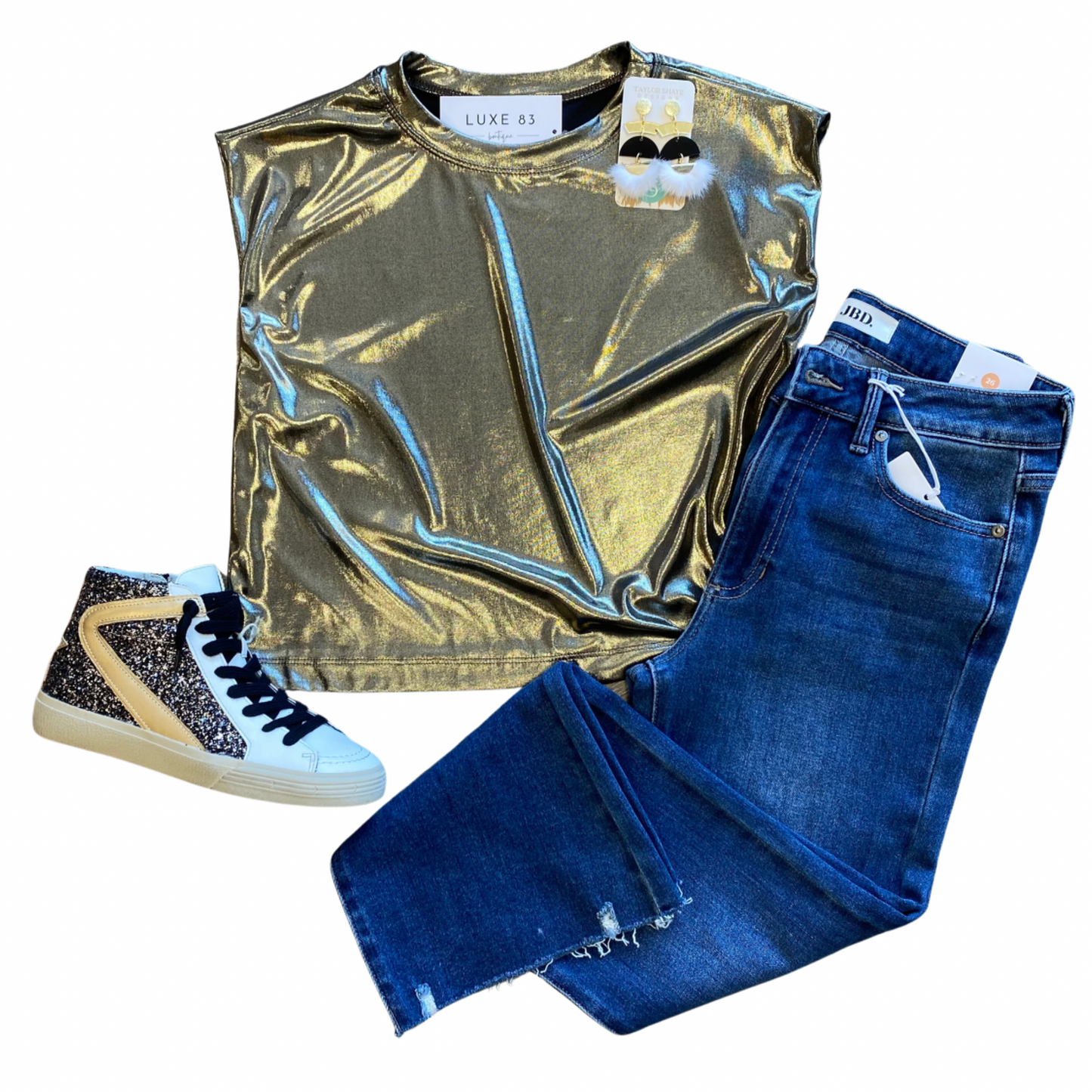 Who Dat Metallic Top