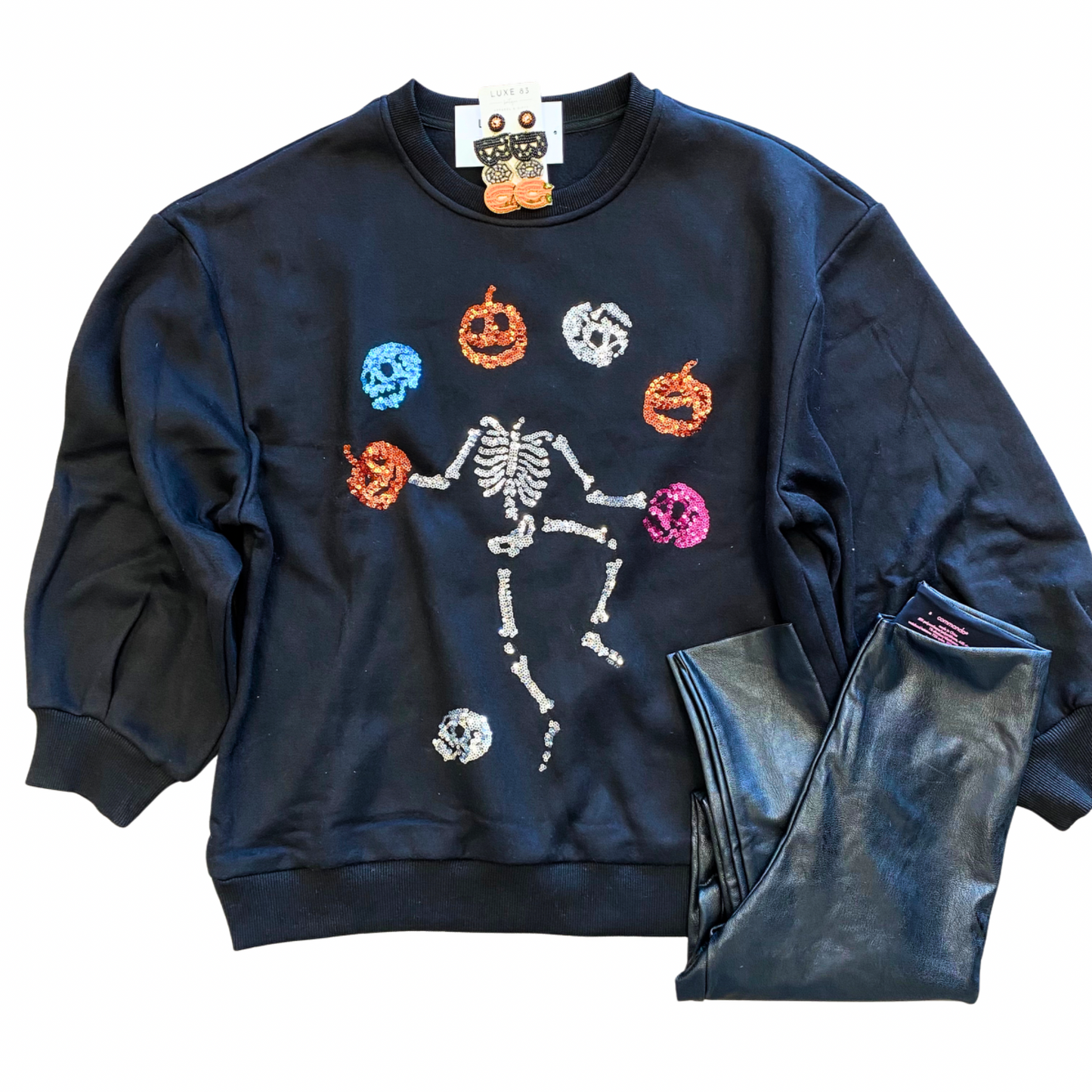 Sequin Skeleton Sweatshirt