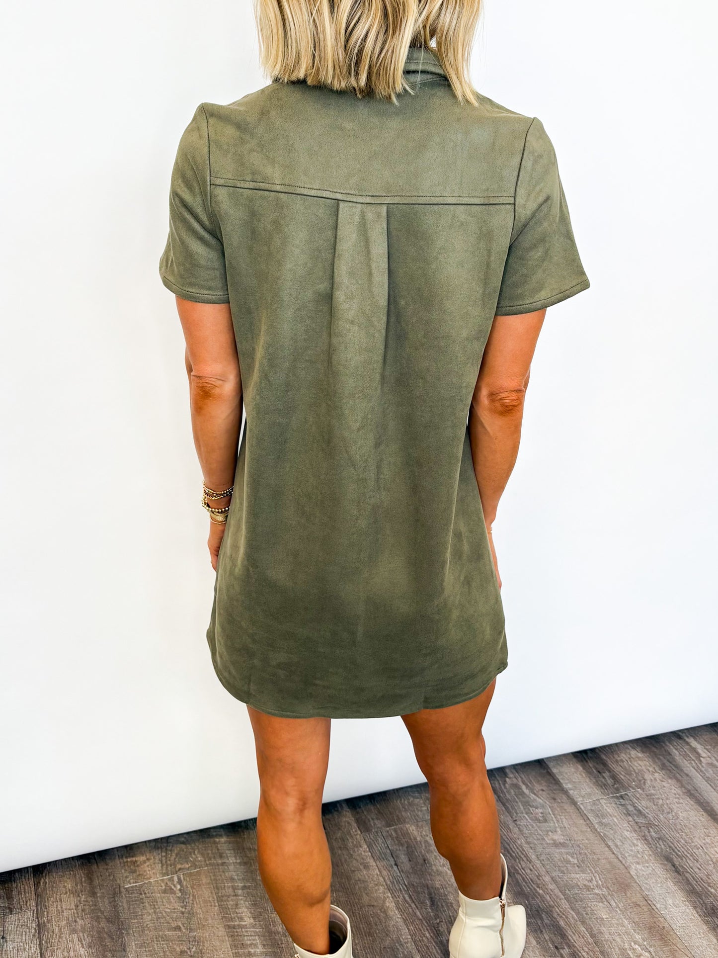 City Chic Suede Dress