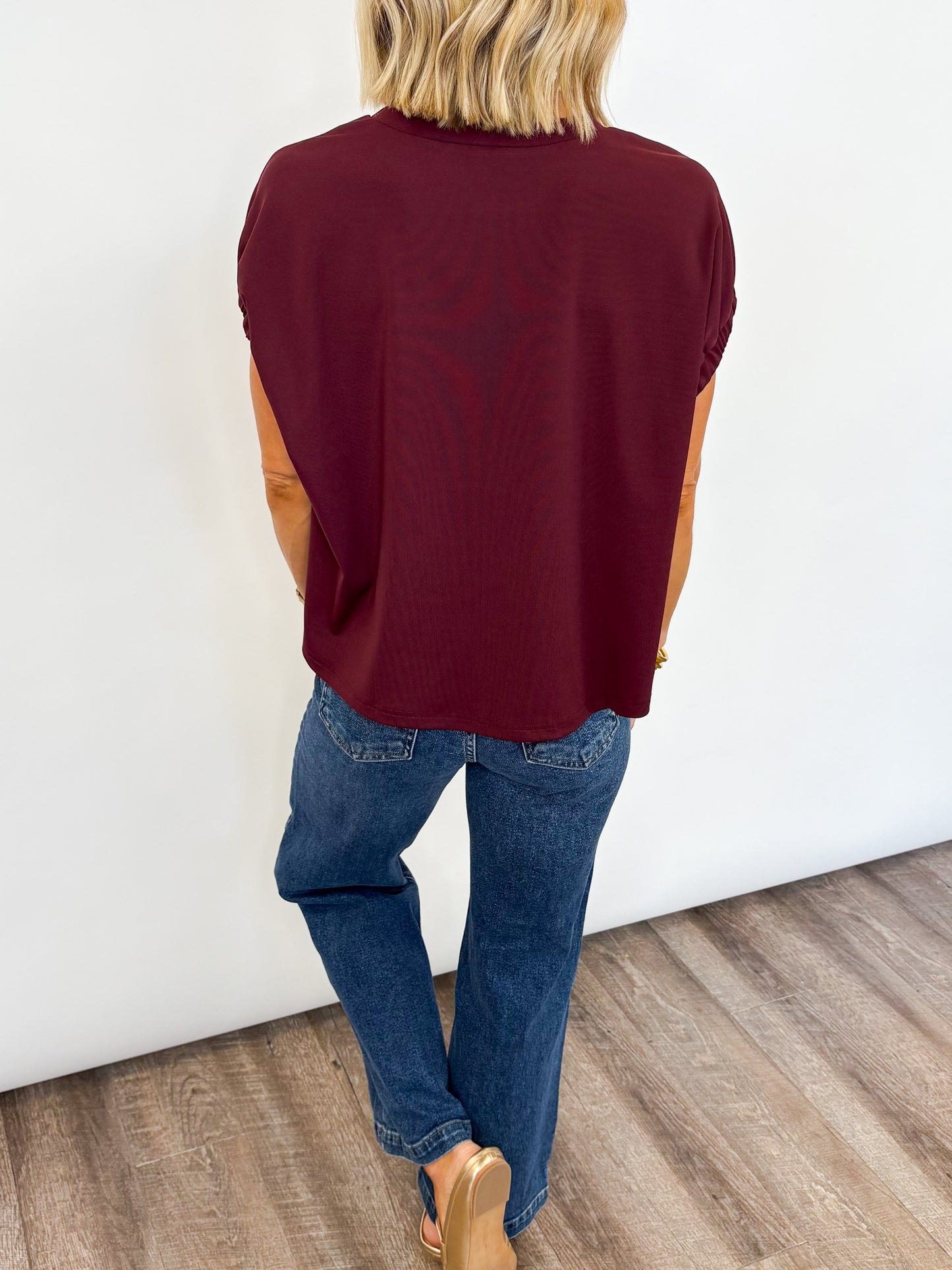 Gathered Edge Tee - 2 COLORS