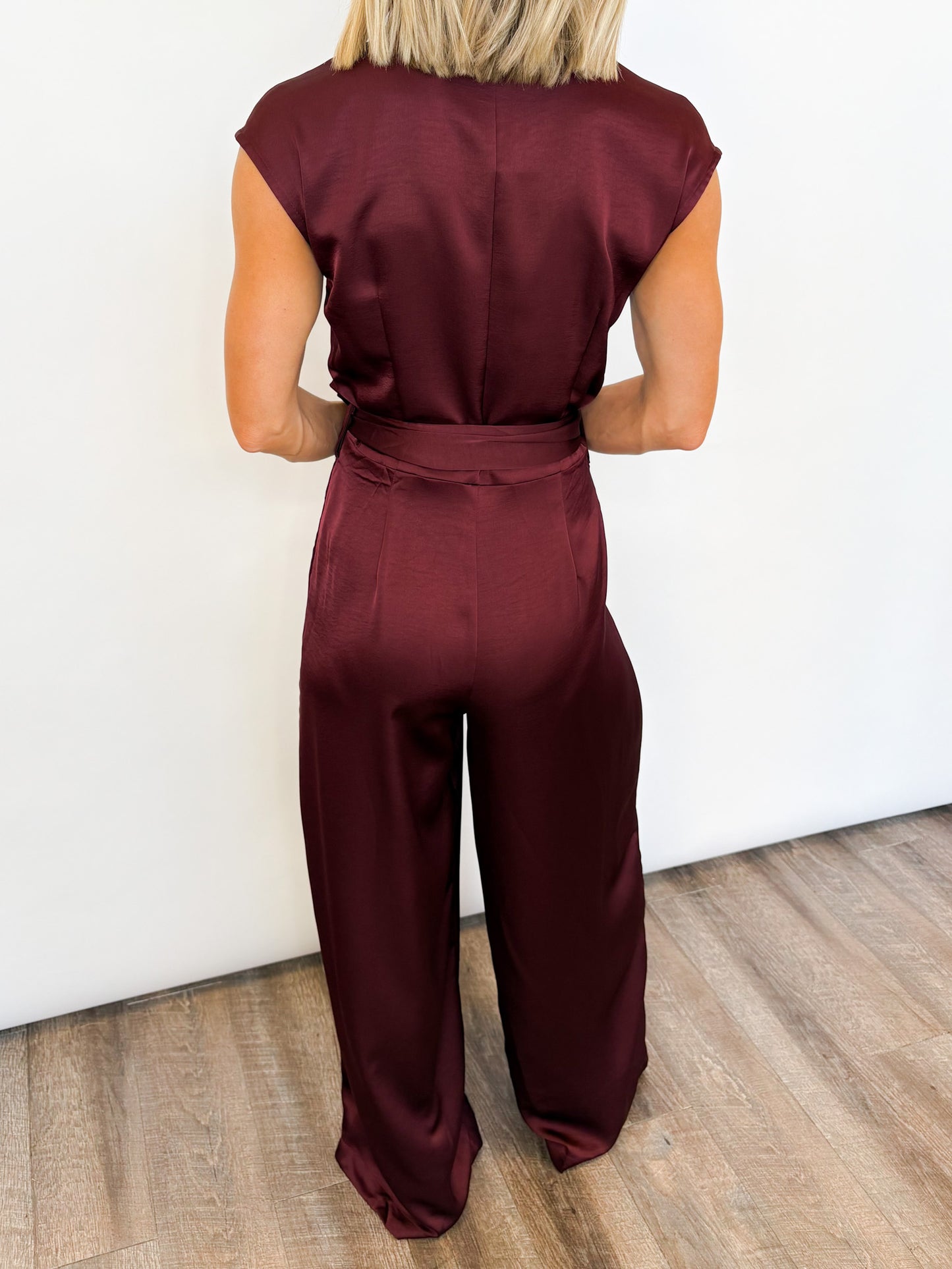 Cabernet Tie-Waist Jumpsuit