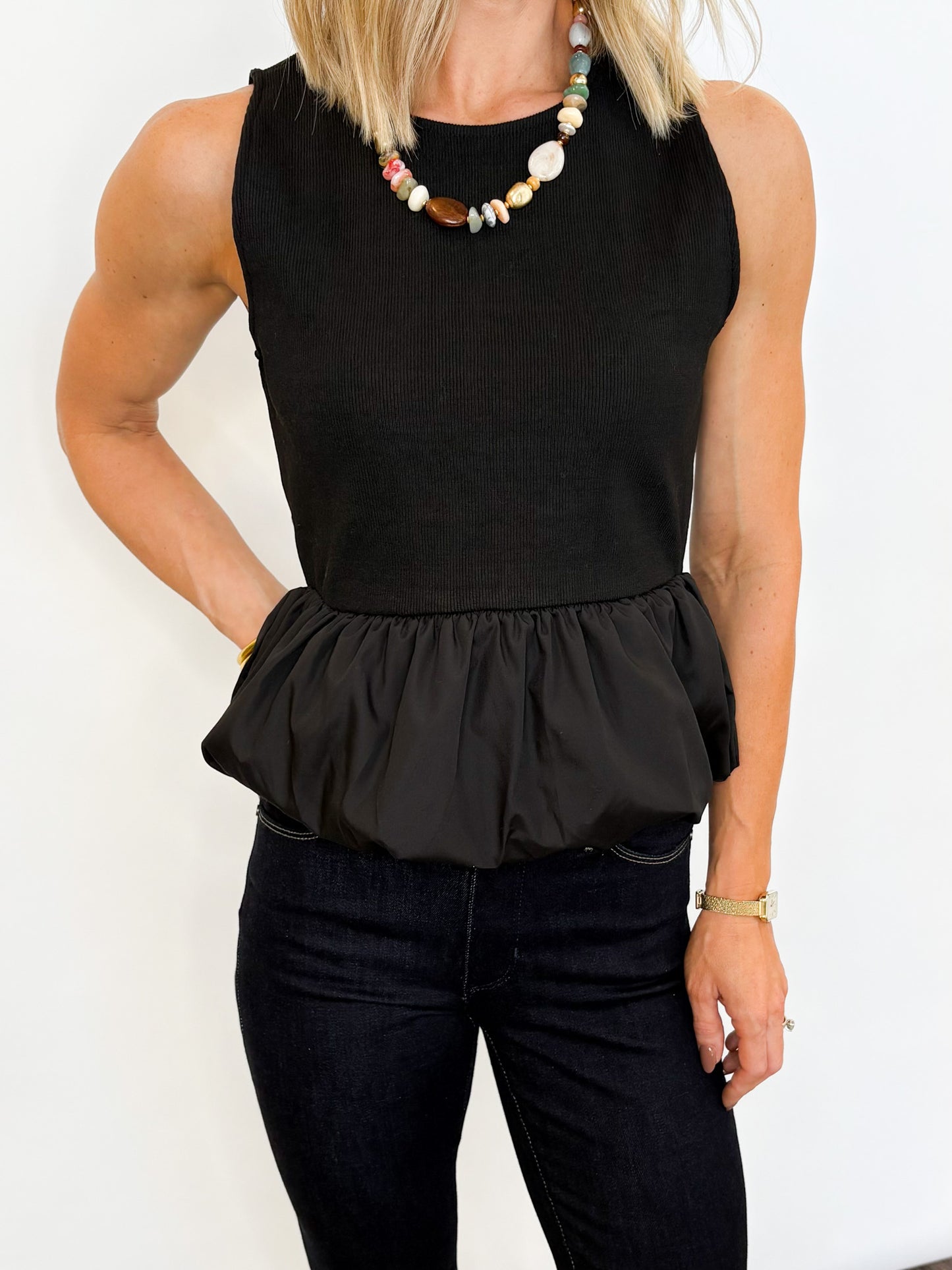 The Bubble Hem Tank - 2 COLORS