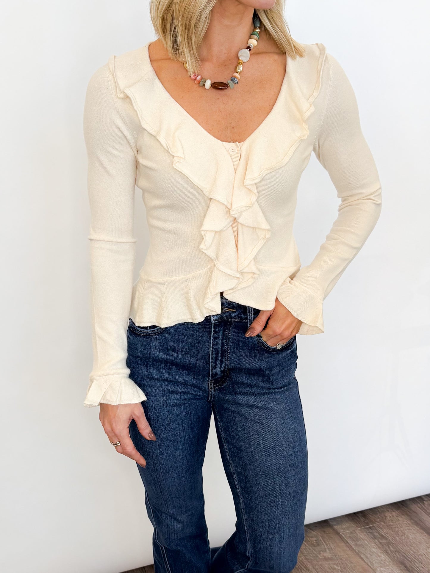 Ruffle Charm Cardigan