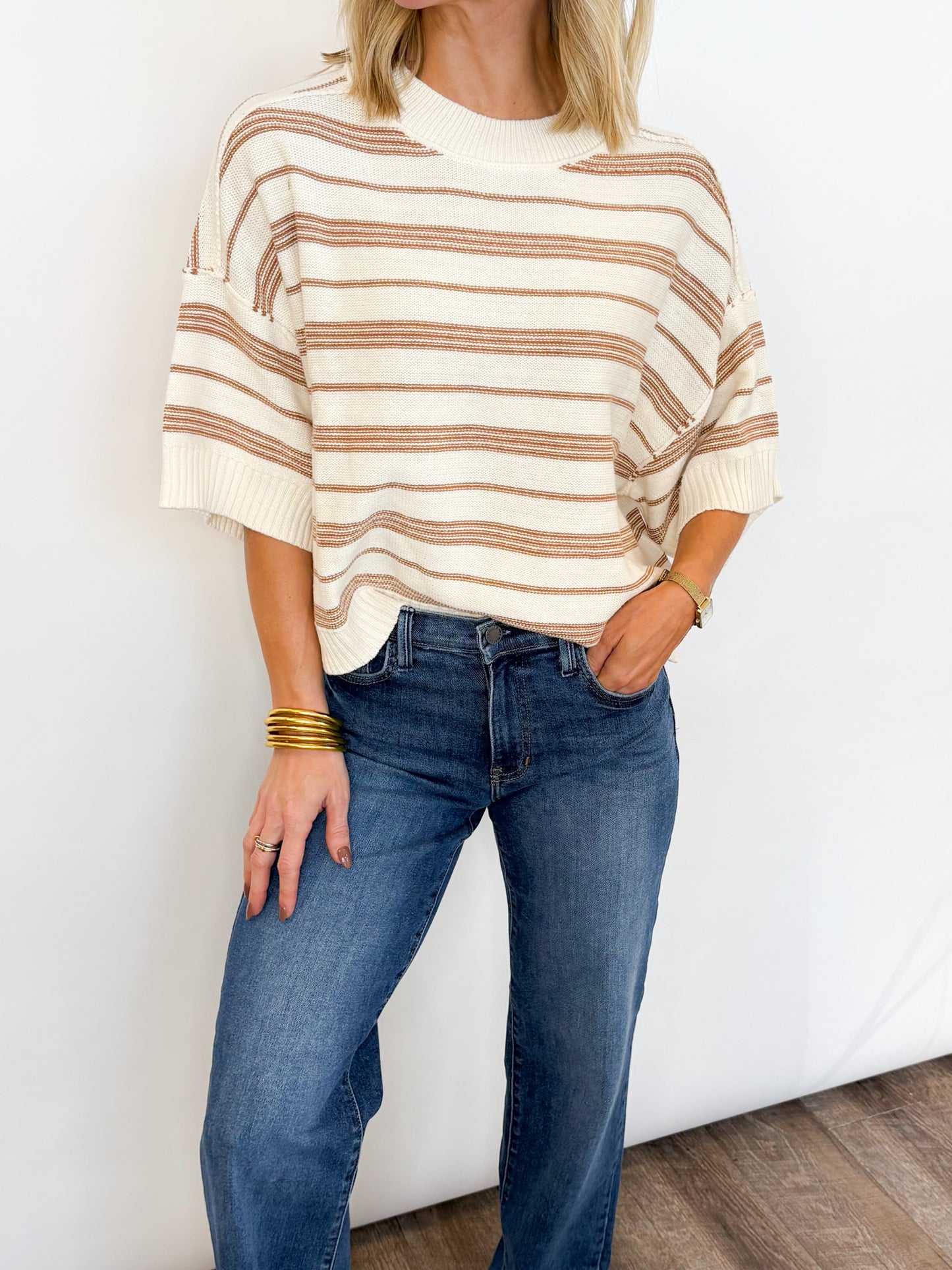 Striped Ease Knit Sweater
