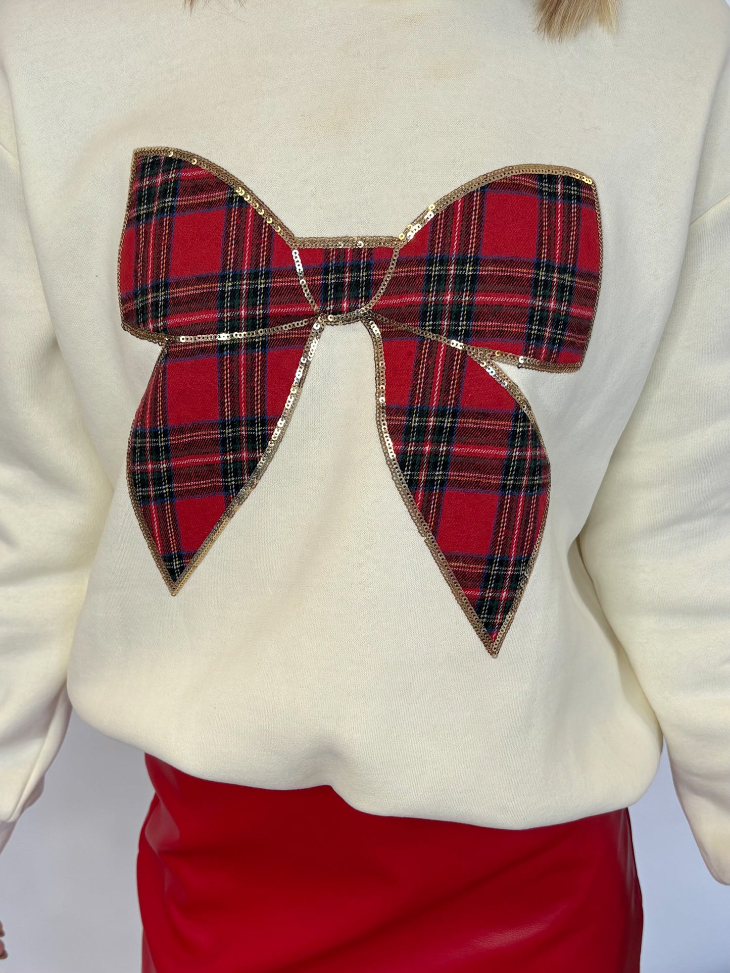 Merry & Bright Bow Sweatshirt