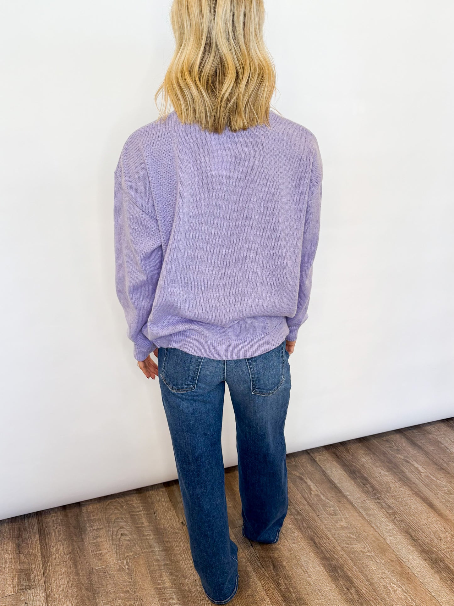 Mardi Gras Sequin Knit Sweater