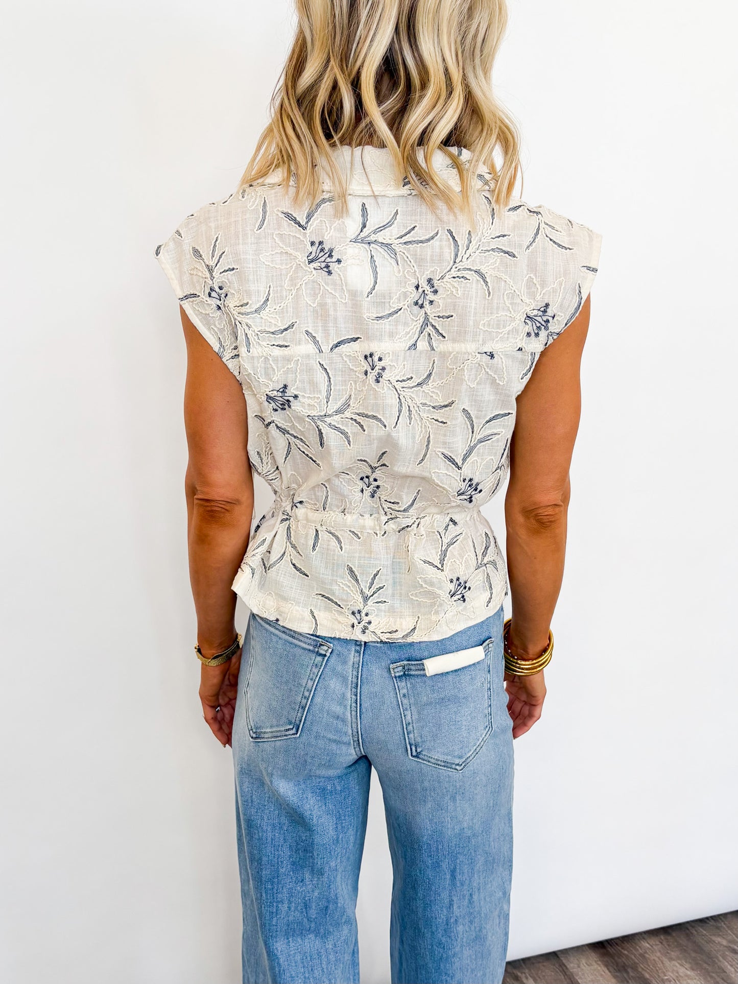 Harbor Bloom Zip Top