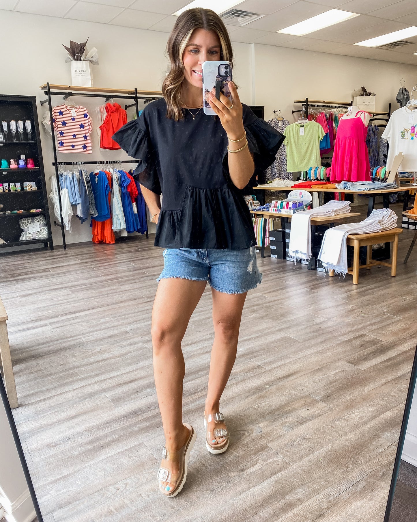 Alex Ruffled Tee - 2 Colors