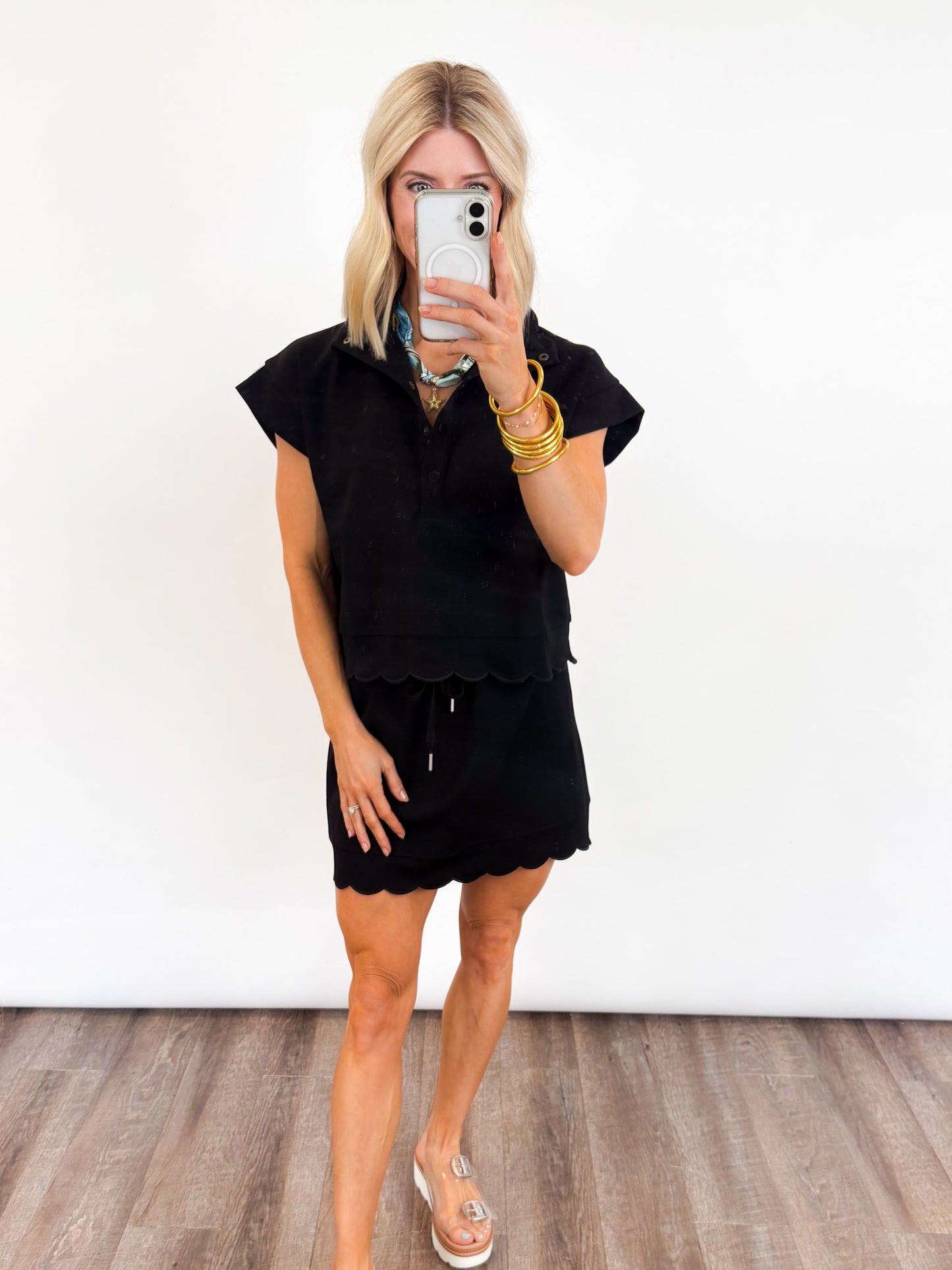 Scalloped Skort Set