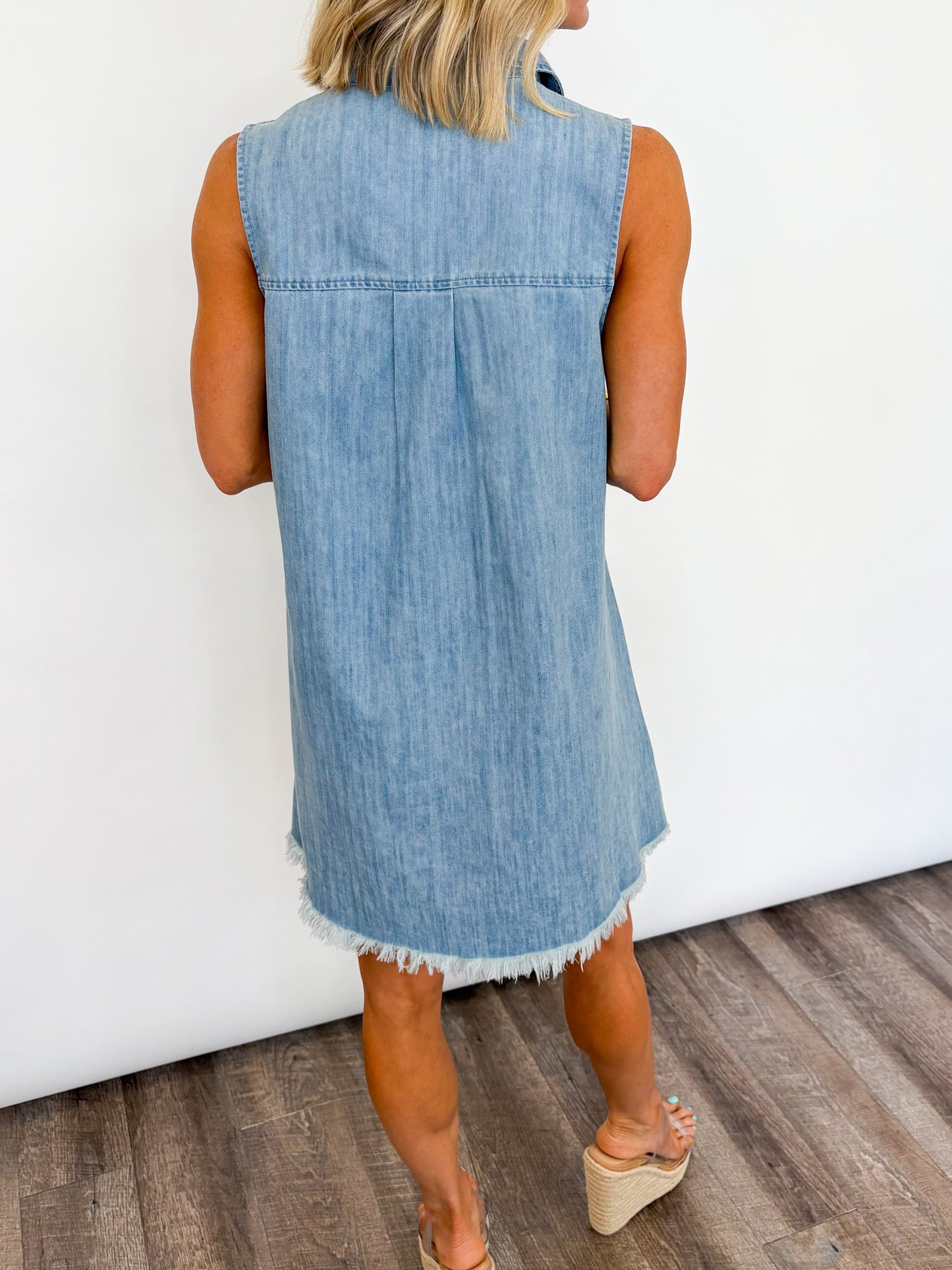 Easy Days Sleeveless Denim Dress