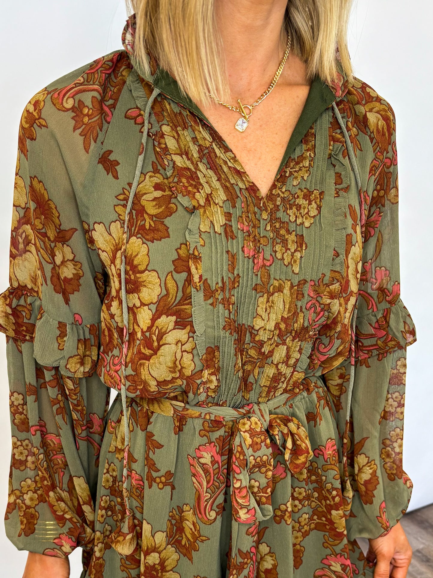 Autumn Bloom Ruffle Romper