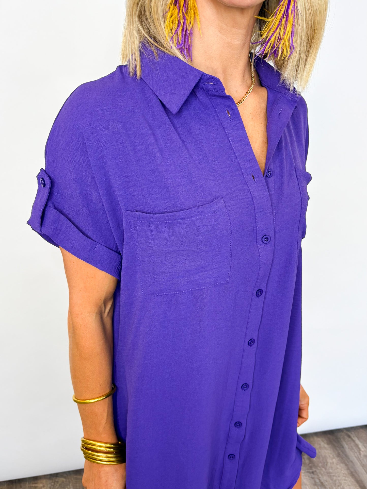 Sideline Button Up Dress