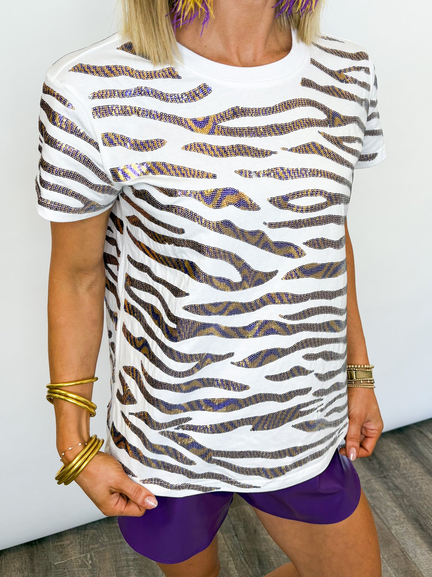 Full Stride Tiger Sequin Tee -- *PREORDER*