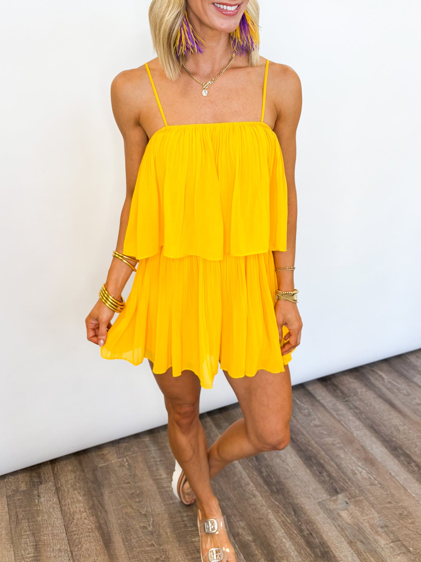 Golden Game Day Romper