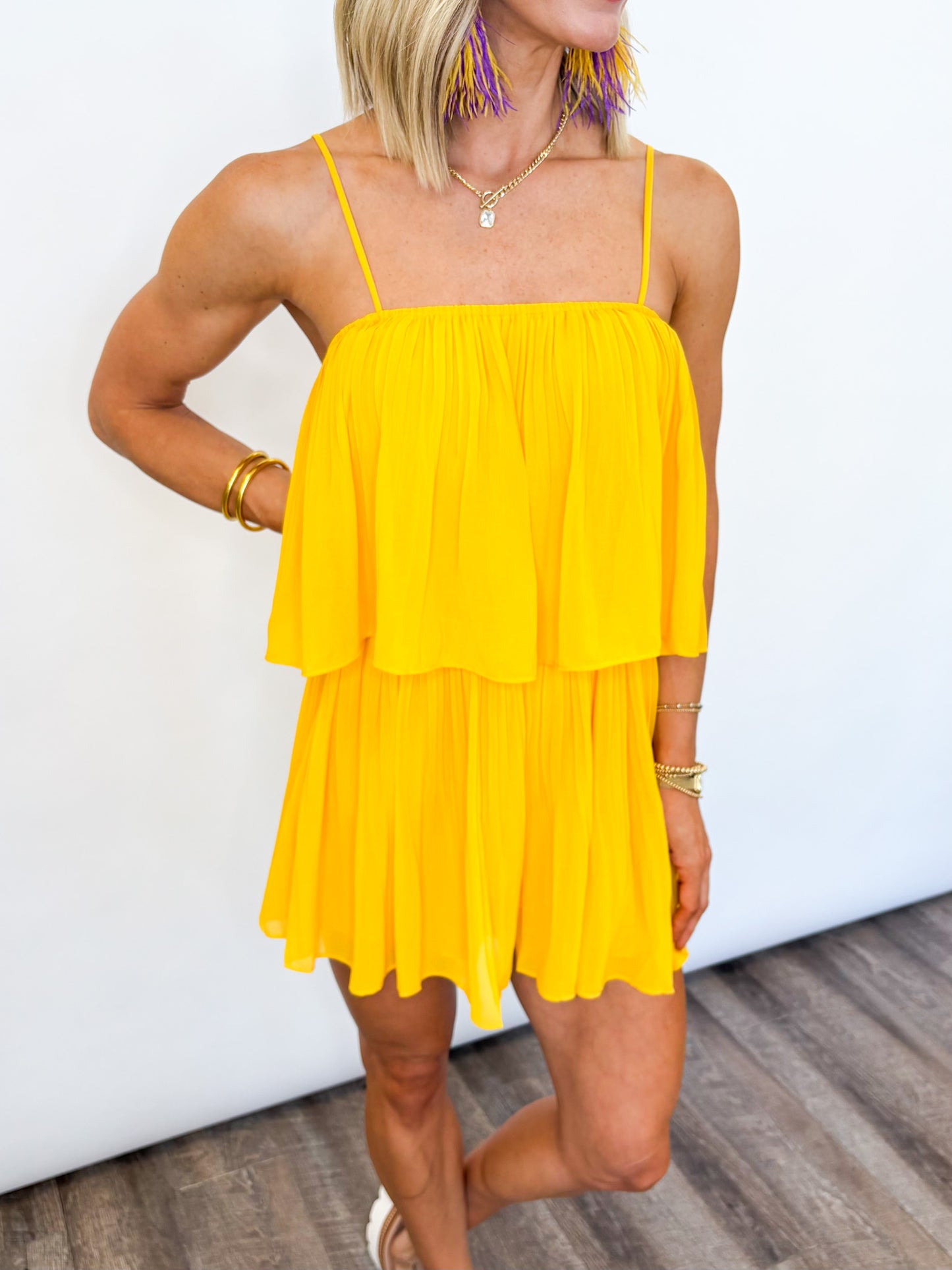 Golden Game Day Romper