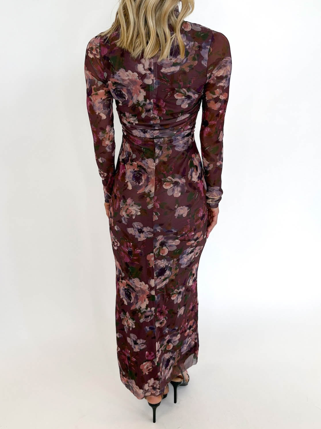 Plum Petals Maxi Dress