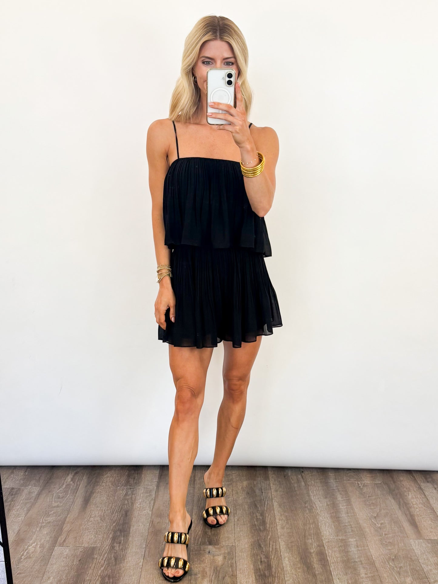 Blackout Pleated Romper