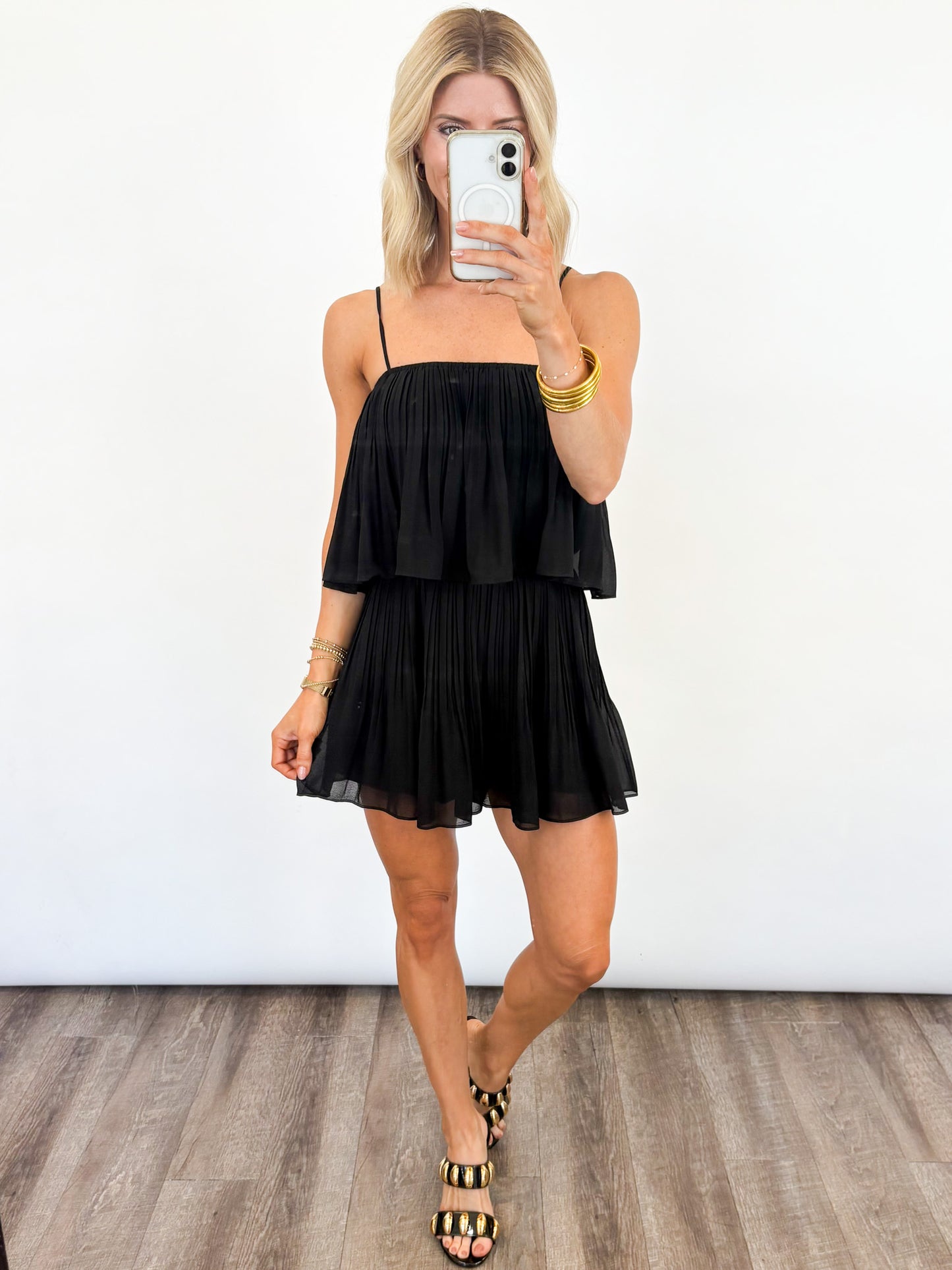 Blackout Pleated Romper