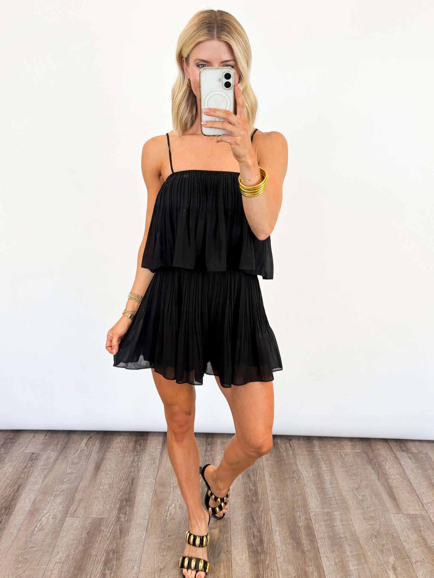 Blackout Pleated Romper
