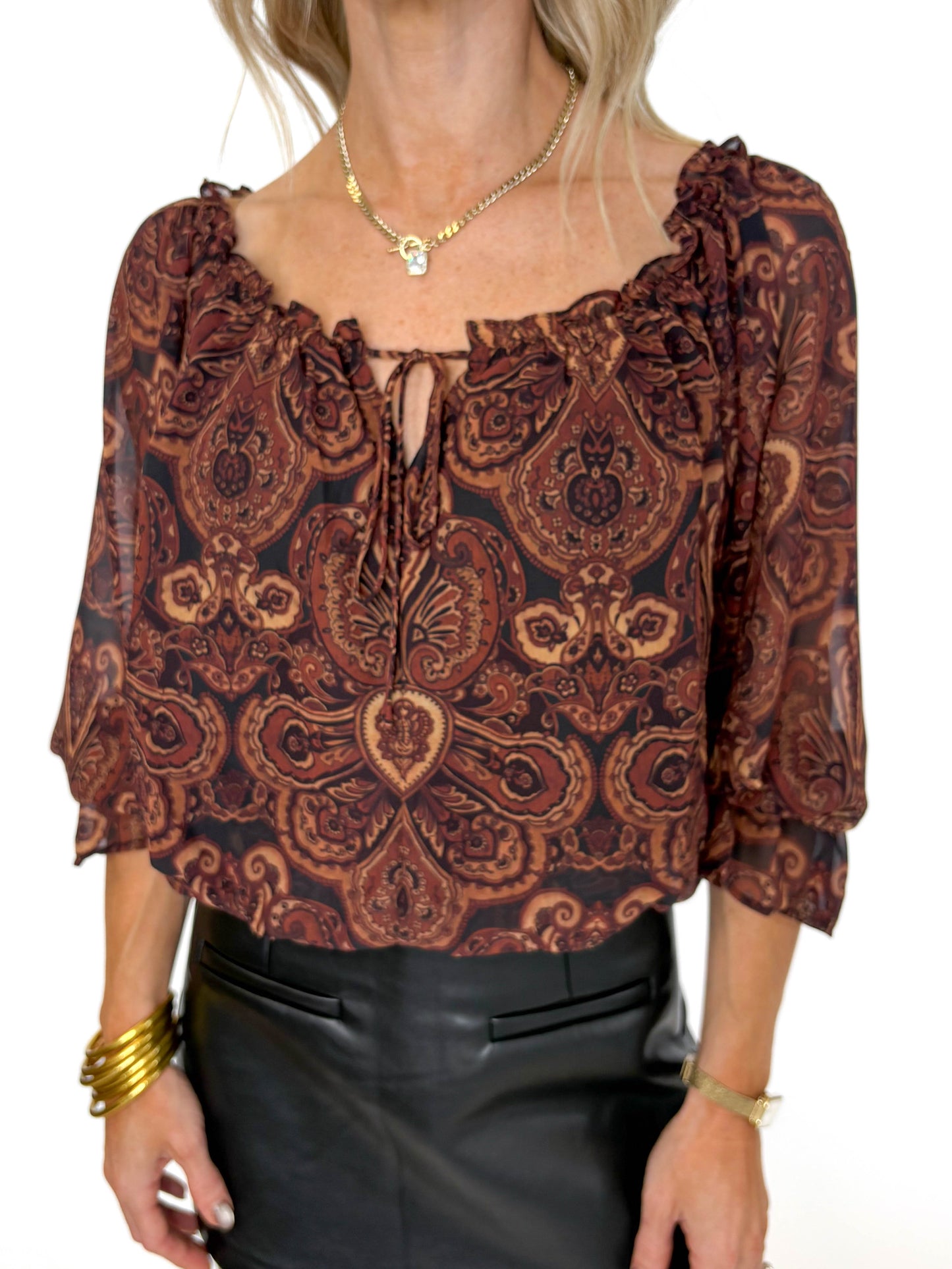 Paisley & Poise Top