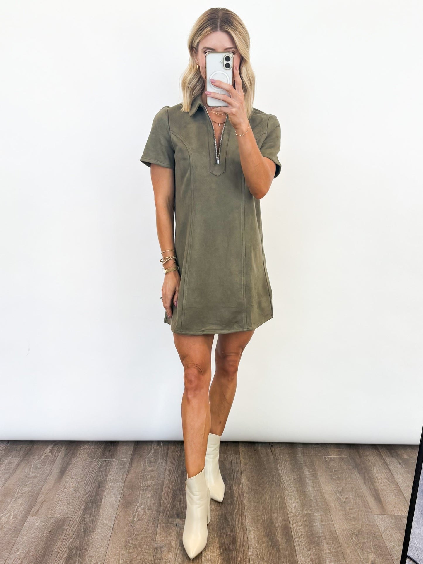 City Chic Suede Dress