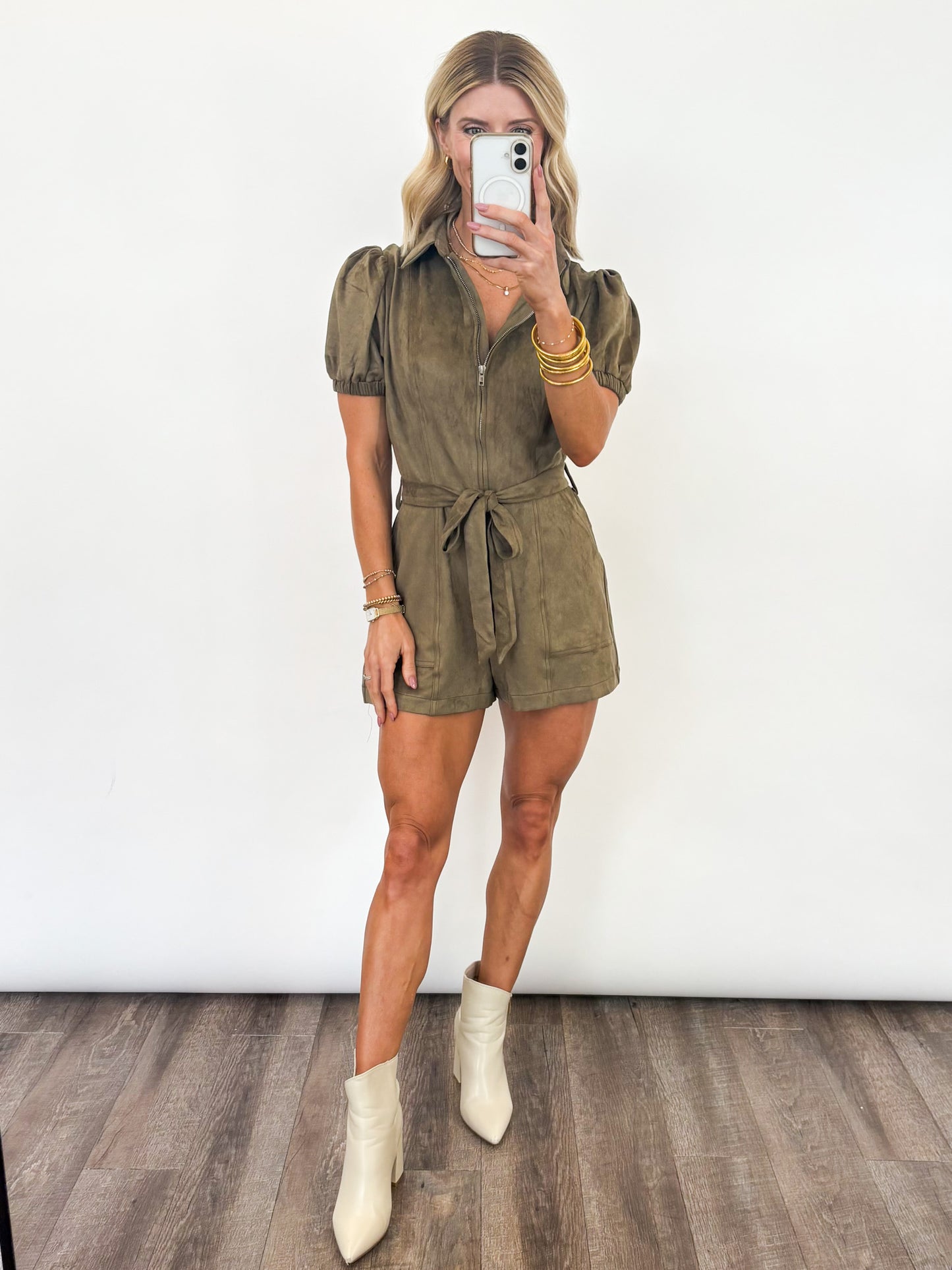 Luxe Suede Romper