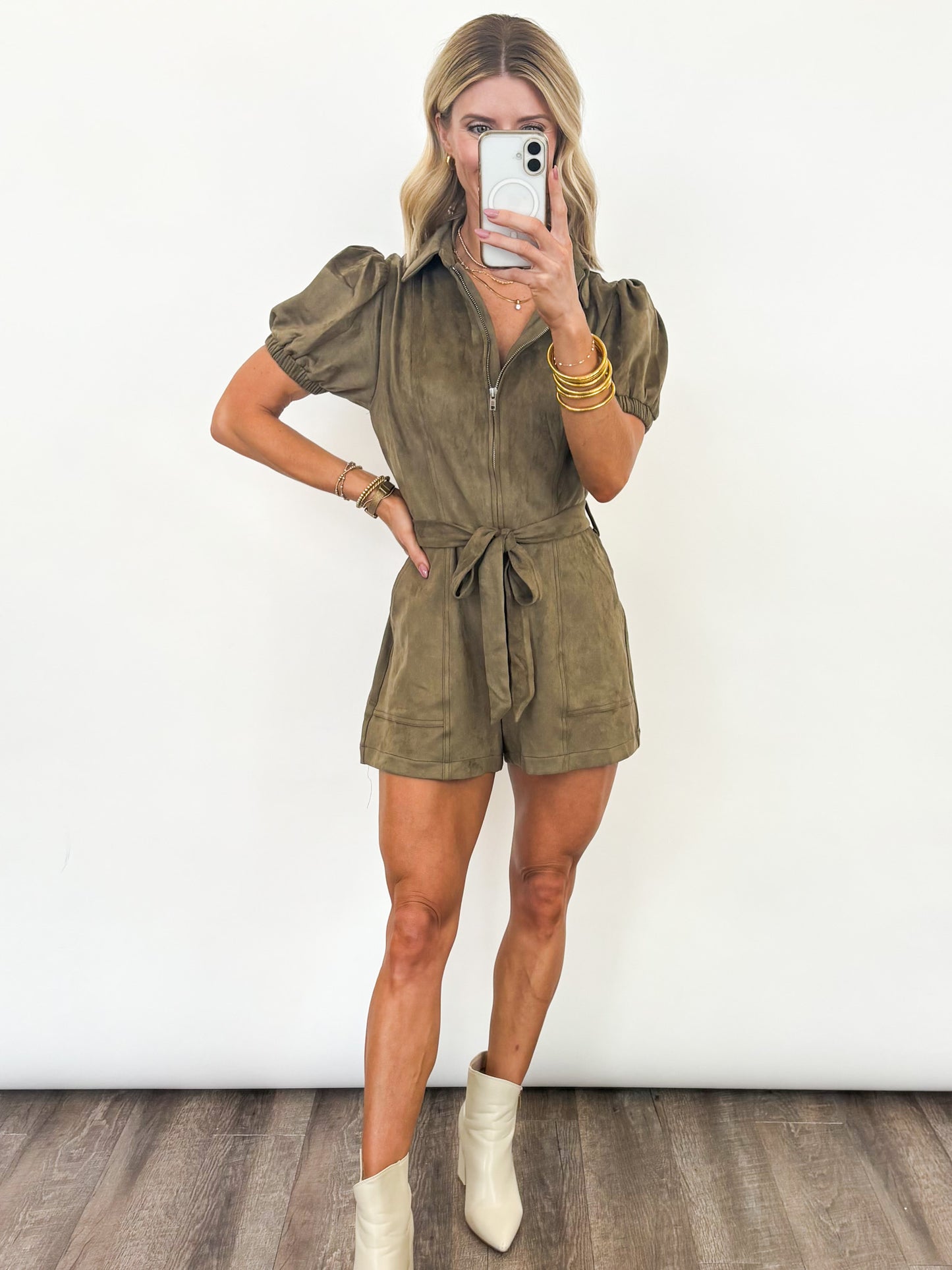 Luxe Suede Romper