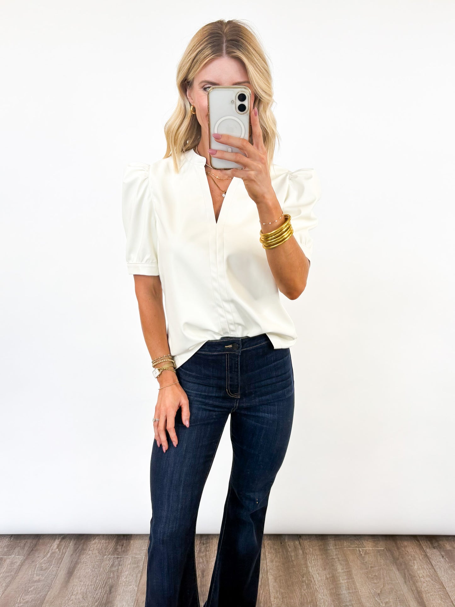 Luxe Edge Faux Leather Top