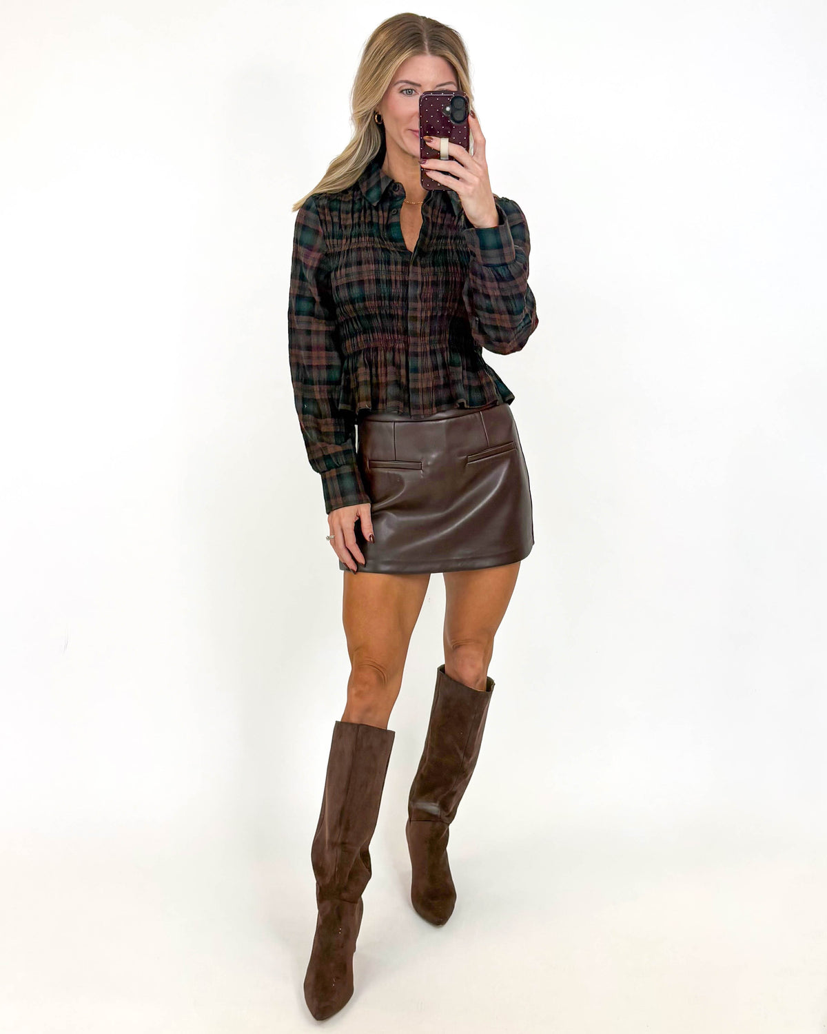 Autumn After Dark Plaid Top