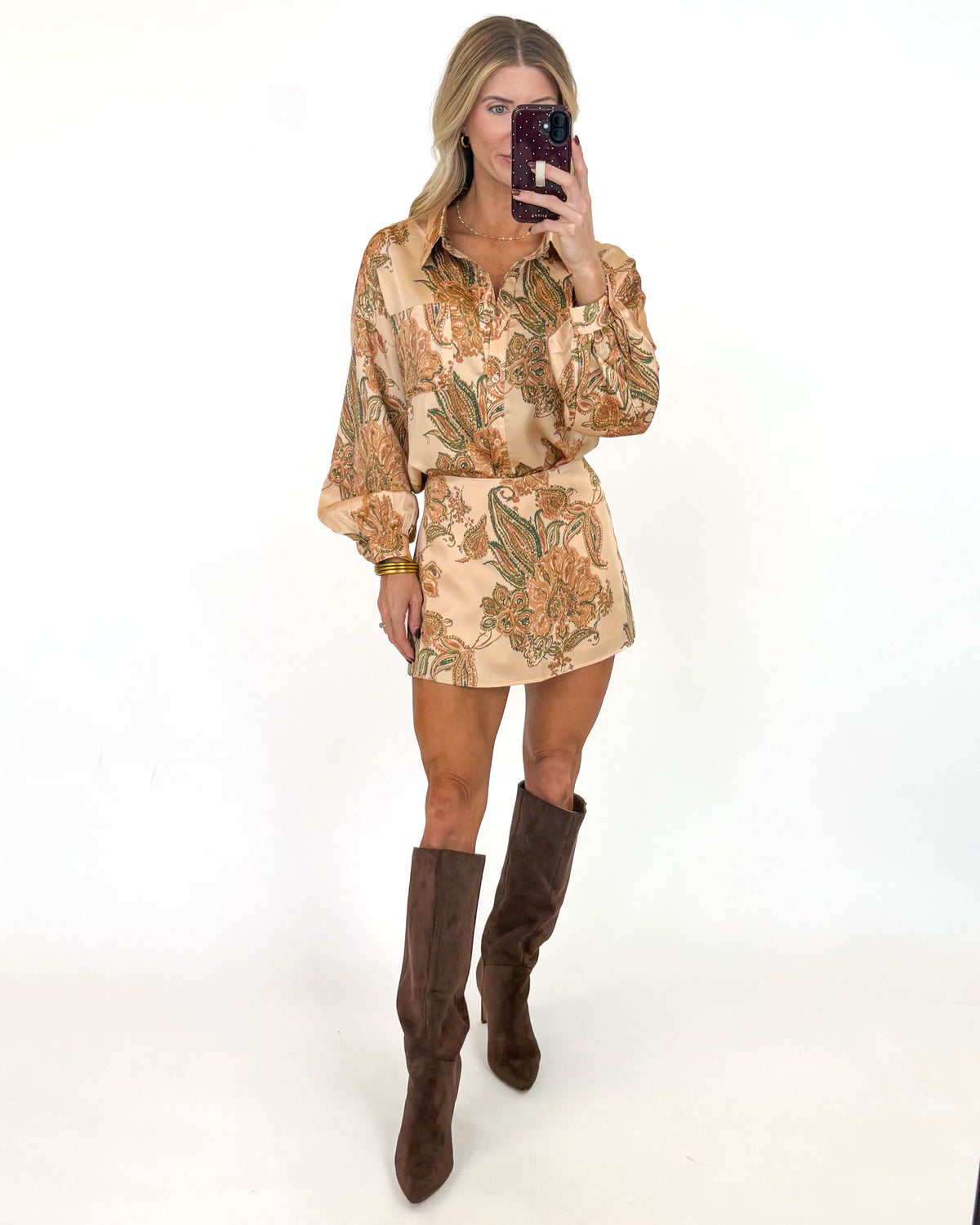 Golden Hour Paisley Skort Set
