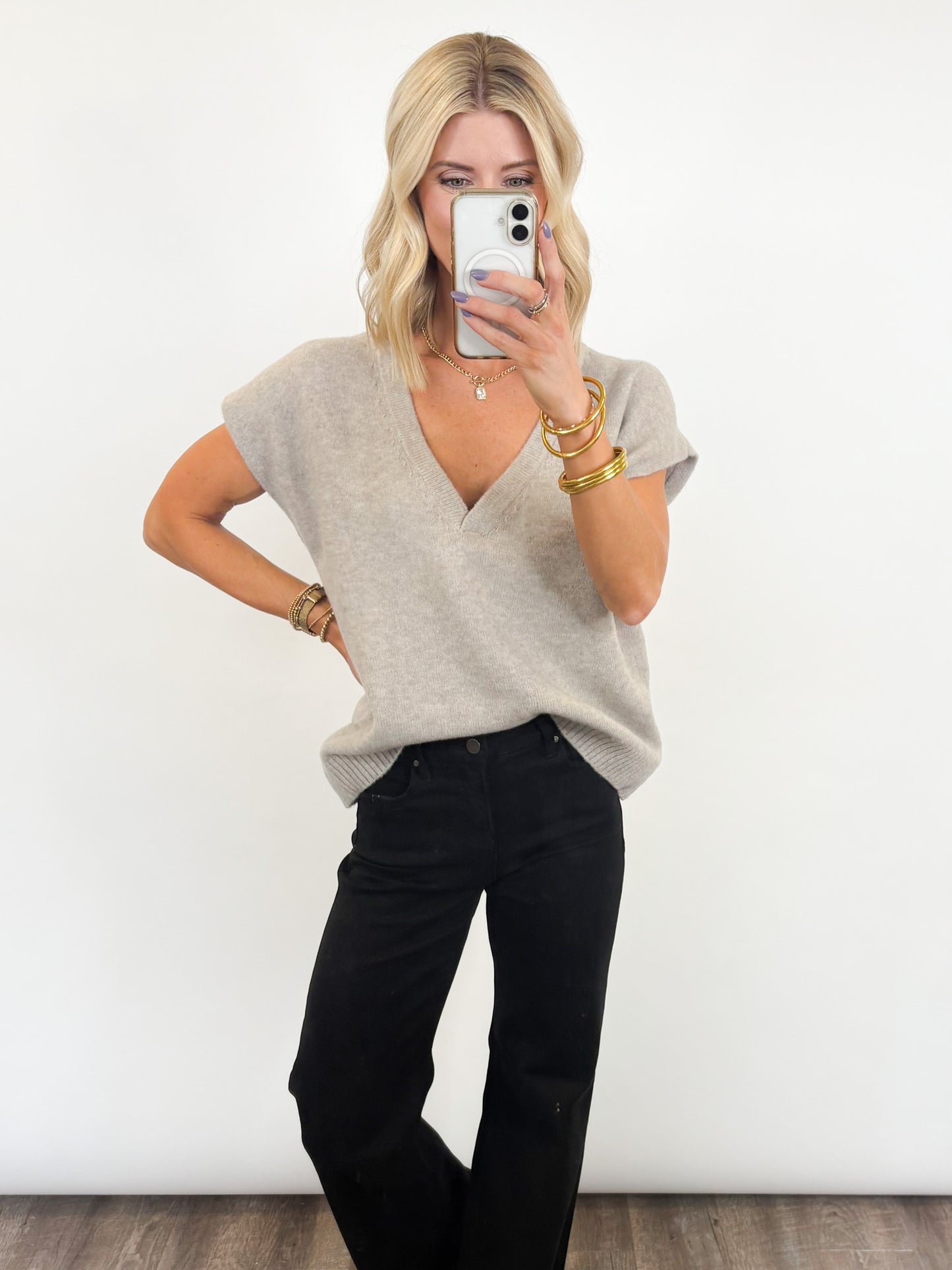 Classic Knit Sweater Vest - 2 COLORS