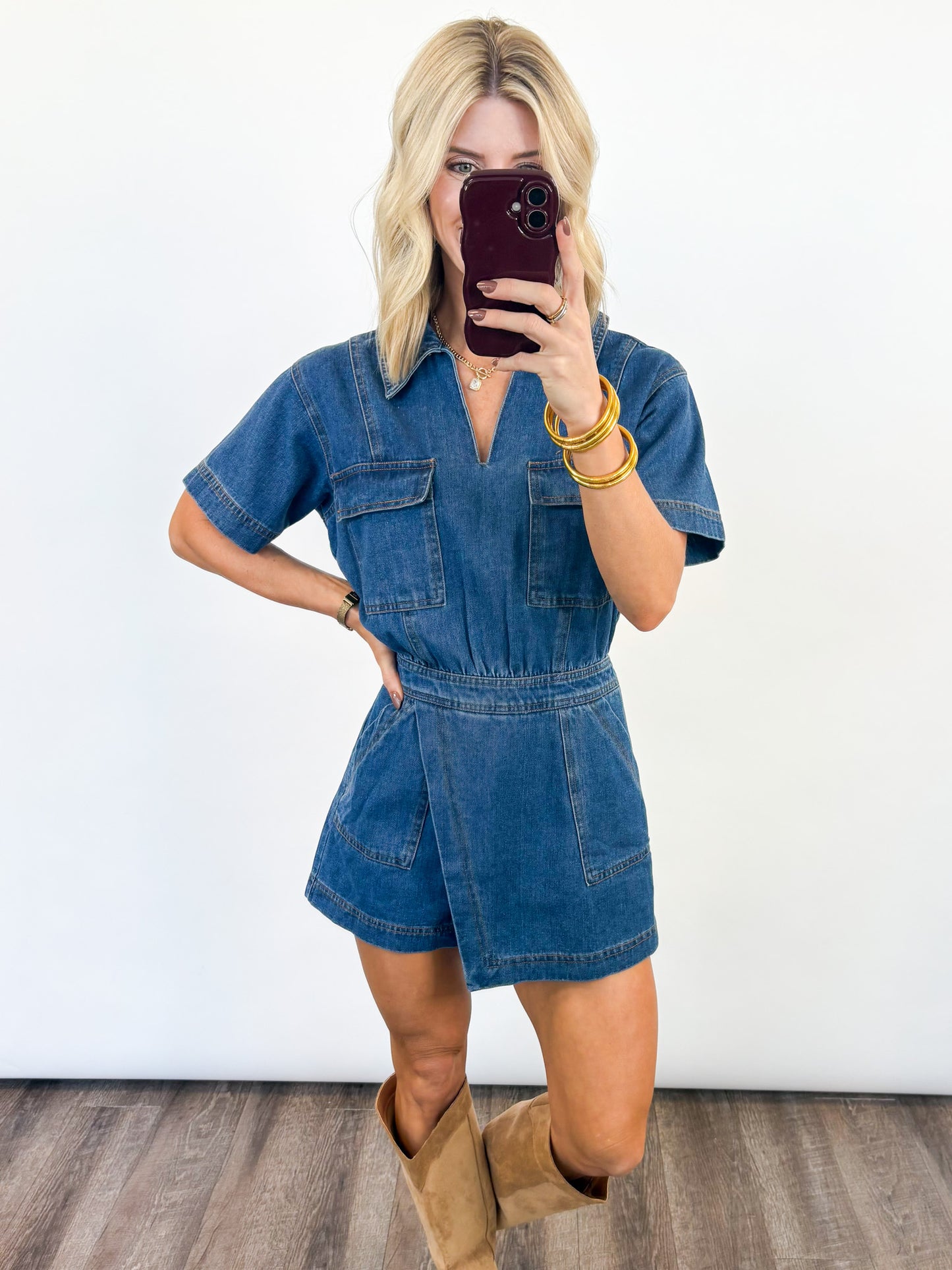 Blue Horizon Denim Romper