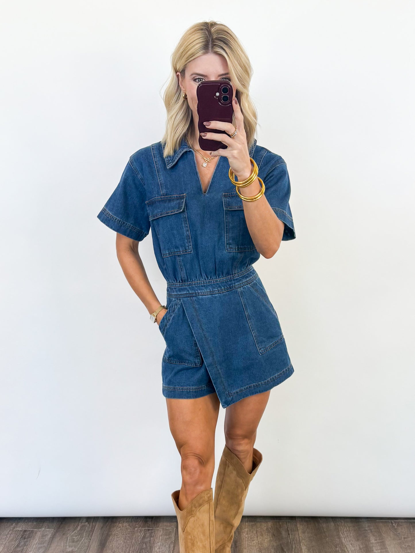 Blue Horizon Denim Romper