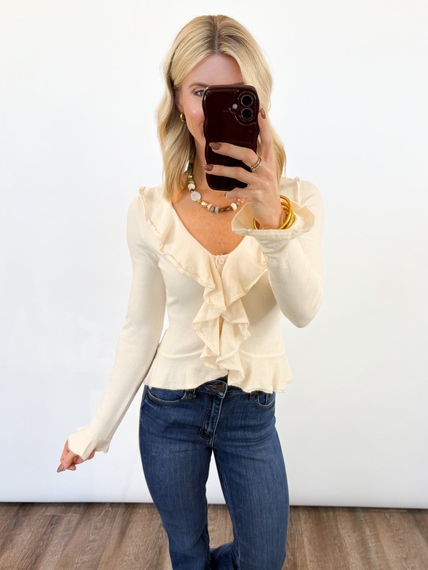 Ruffle Charm Cardigan