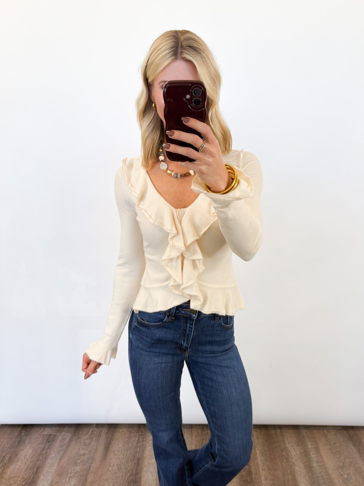 Ruffle Charm Cardigan