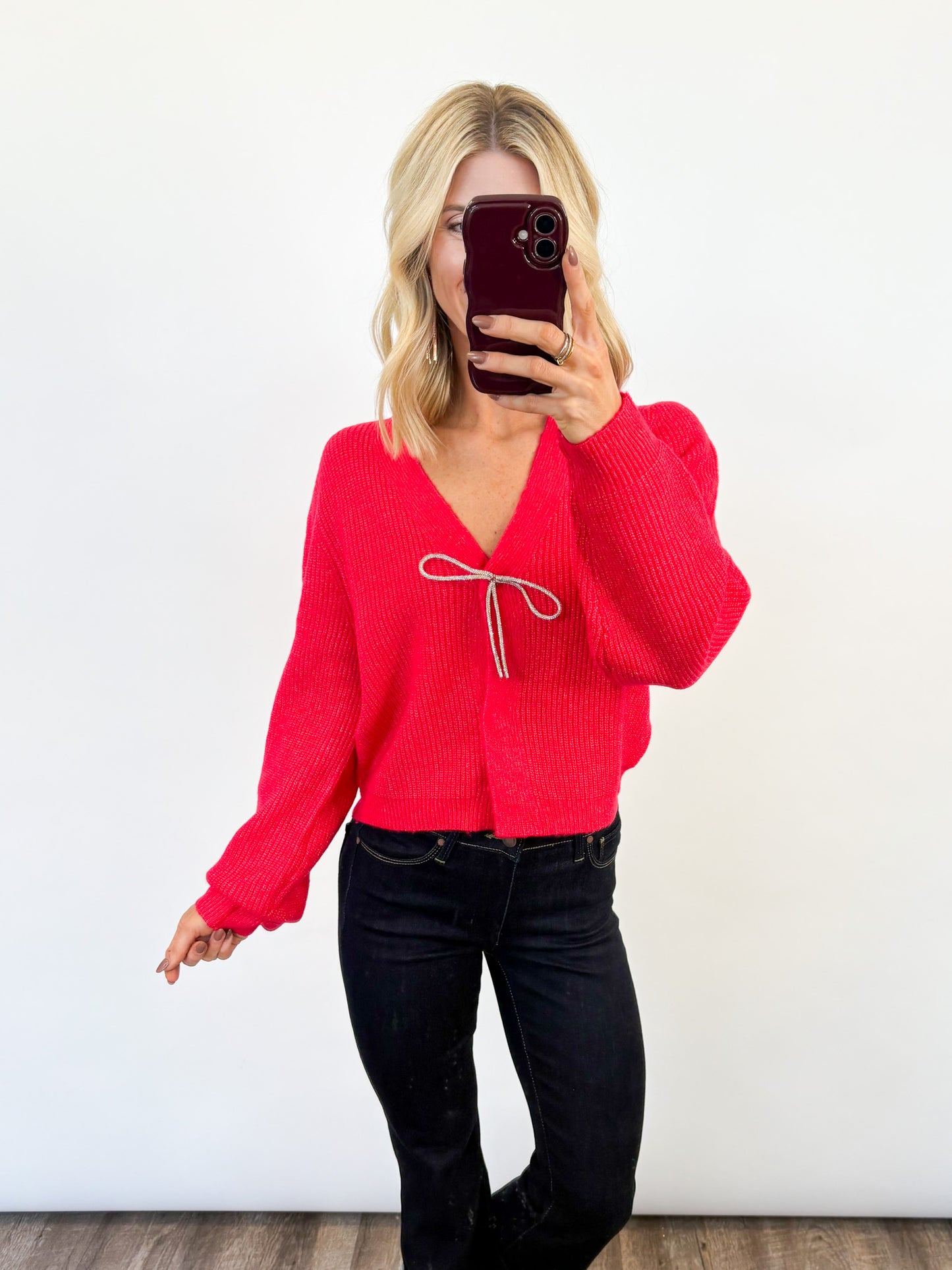 Cozy Charm Bow Sweater - 2 COLORS