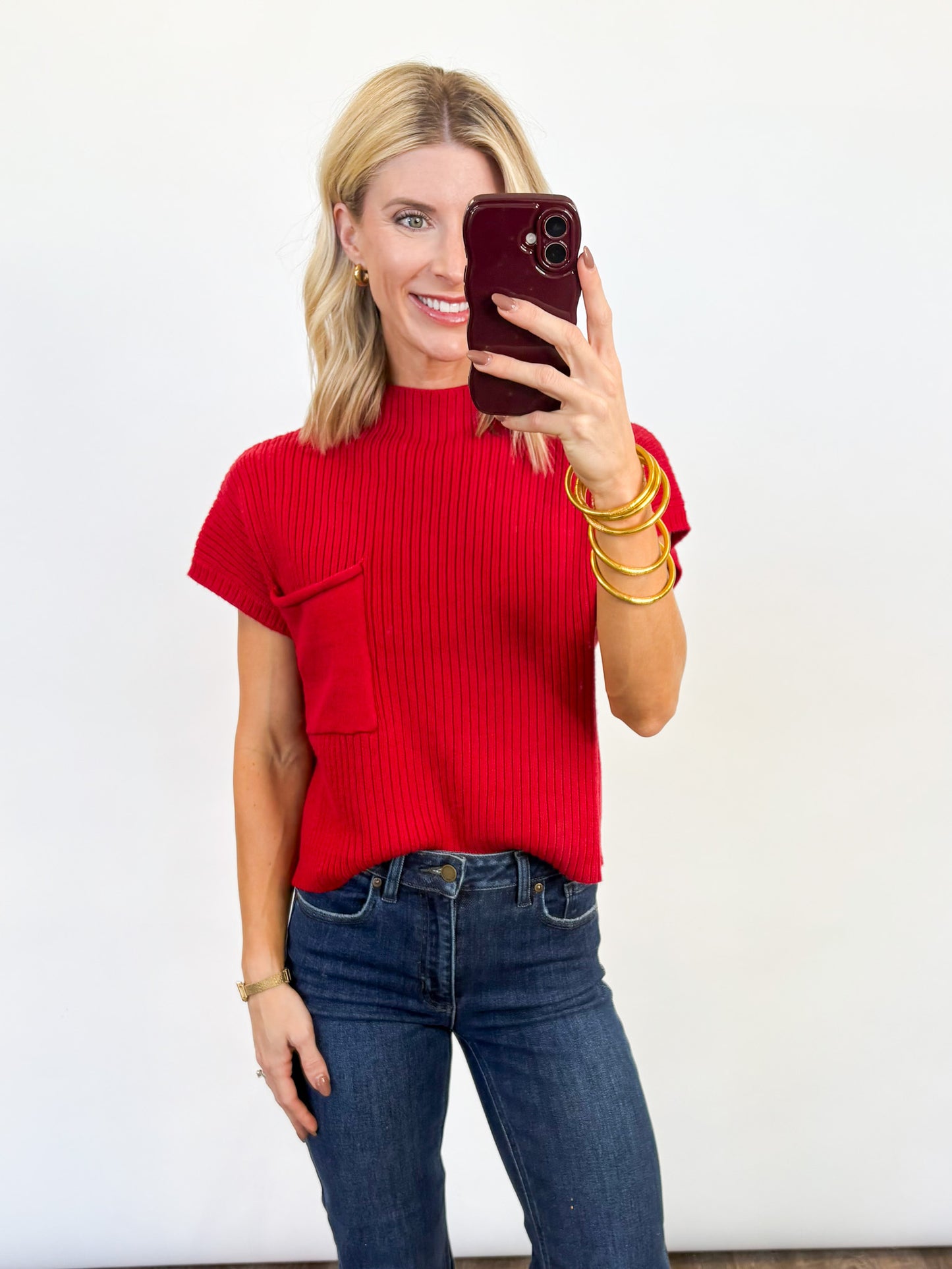 Candy Cane Knit Top - 2 Colors