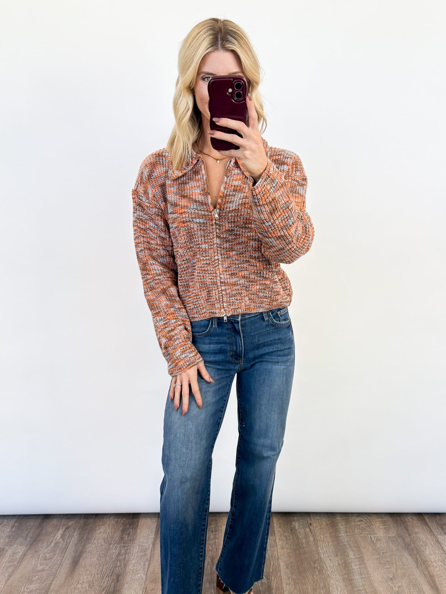 Cider Season Zip-Up Sweater