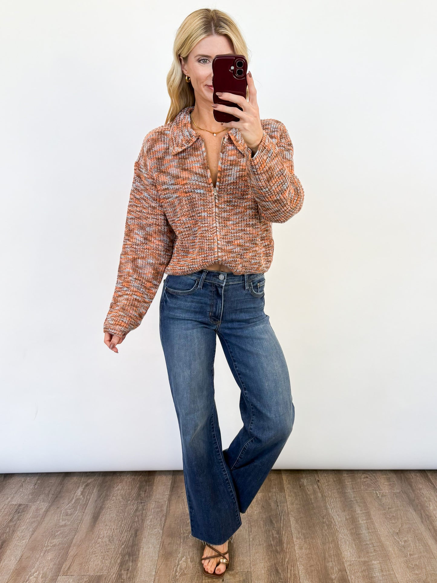 Cider Season Zip-Up Sweater