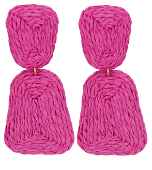 Fiona Raffia Earrings - 6 Colors