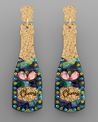 Cheers Bottle Earrings