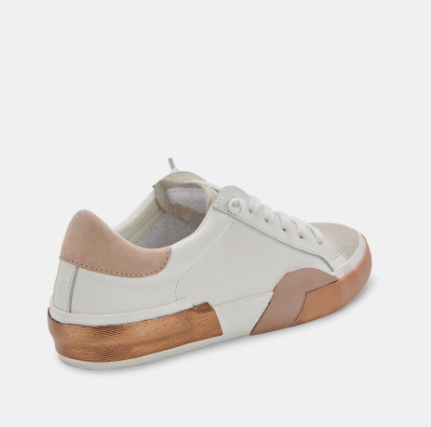 DV Zina White/Tan Leather