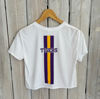 LSU Varsity Crop Top
