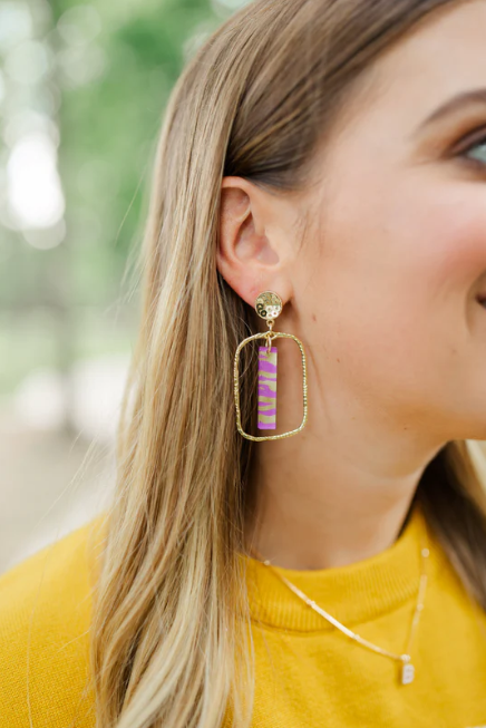 TS Tiger Stripe Stick Hoops