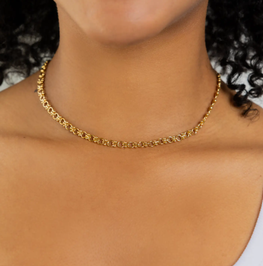 18k Circle Link Necklace